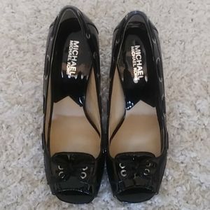 Michael Kors Black Patent Leather Shoes.
